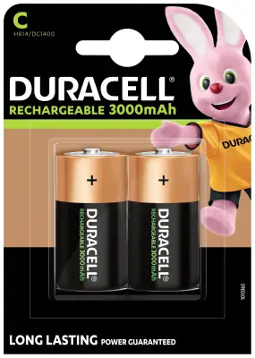 Duracell PreCharged  baby (c) akumulator NiMH 3000 mAh 1.2 V 2 kos