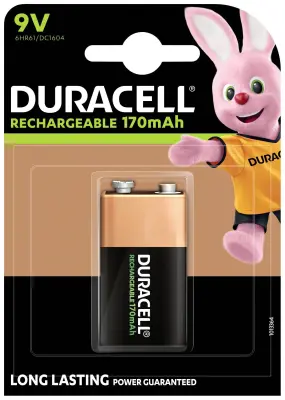 Duracell  9 V akumulator NiMH 170 mAh 8.4 V 1 kos