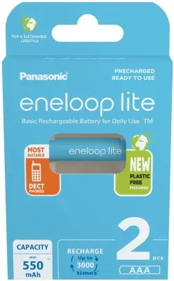 eneloop eneloop lite HR03 micro (AAA)-akumulator NiMH 550 mAh 1.2 V 2 kos