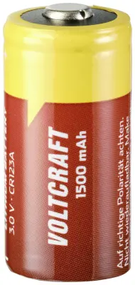 VOLTCRAFT CR123A fotobaterije CR-123A litij 1500 mAh 3 V 1 kos