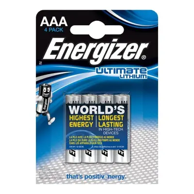 Micro baterija (AAA) litijeva Energizer Ultimate LR03 1250 mAh 1.5 V 4 kosi