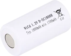 Posebni akumulator Sub-C temperaturno odporni\, Flat-Top NiCd Mexcel D-SC1800H 1.2 V 1800 mAh
