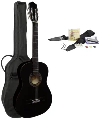 MSA Musikinstrumente  koncertna kitara 4/4 črna vključno s torbo