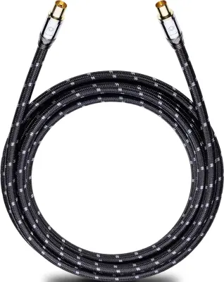 antene, SAT kabel [1x 75 Ω antenski ženski konektor - 1x 75 Ω antenski moški konektor] 2.2 m 125 dB pozlačeni konektorji, obložen črna, siva Oehlbach