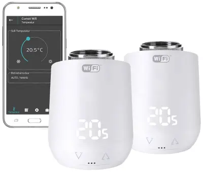 Eurotronic 700223 Comet WiFi  brezžični radiatorski termosat\, komplet elektronsko 2-delni komplet