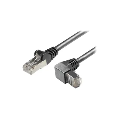 S/FTP CAT6A kotni kabel na konektorje 1,5m črn