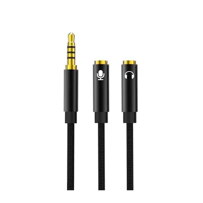 2v1 avdio adapter XO NB-R197 3,5 mm jack M- 2x 3,5 mm jack Ž 0.23m