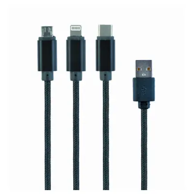 Kabel Cablexpert USB combo 3-v-1 črn