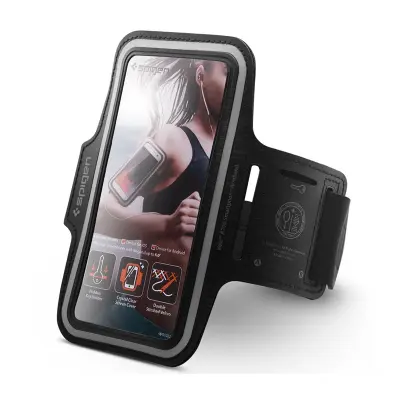 Tekaški etui za telefon Spigen A700 črn