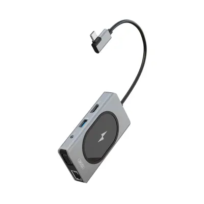 Adapter XO HUB007 9v1 z brezžičnim polnilnikom