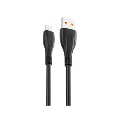 Kabel USB na microUSB XO NB185 1m 6A črn