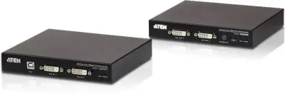 ATEN CE624-AT-G DVI\, USB\, RS232\, audio-line-out\, vtičnica za mikrofon razširitev (podaljšanje) preko omrežnega kabla RJ45 150 m