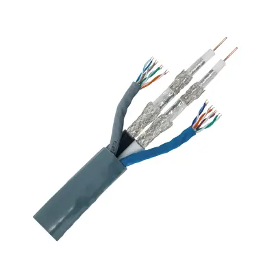 Večnamenski kabel 2x koaks kabel RG6U 2x UTP kabel CAT5
