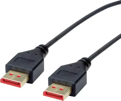 Roline DisplayPort priključni kabel DisplayPort  vtič\, DisplayPort  vtič 1.50 m črna 11.04.5961 zaščiten DisplayPort kabel