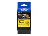 Brother TZEFX651 Flexi rumen/črn 24mm, za PT