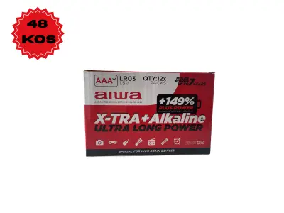 AIWA Baterije 48 kos AAA 1.5V Ultra Long Power + Alkaline AB-AAALR03/4