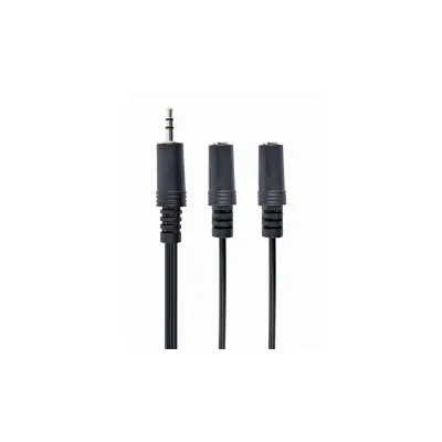Avdio kabel 1x 3.5mm M - 2x 3.5mm Ž 10cm