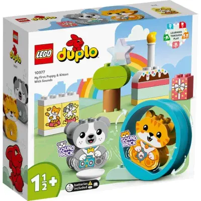 LEGO DUPLO 10977 Moj prvi kužek in mucka z zvoki