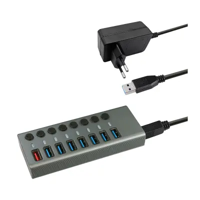 USB 3.0 HUB Maxtrack CH 11 8-port