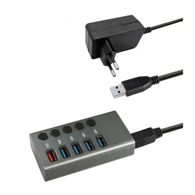 USB 3.0 HUB Maxtrack CH 10 5-port