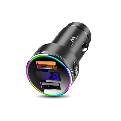 Polnilec za avto 2x USB Maclean MCE375 QC, LED