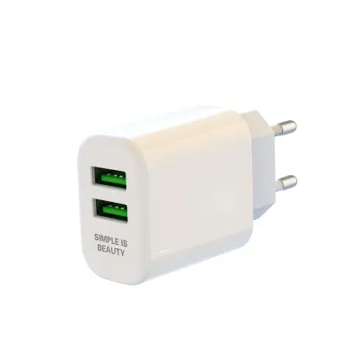 Polnilec za telefon XO L85C 2X USB 2,4A bel