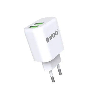 Polnilec za telefon BWOO CDA60 2x USB 2,4A bel