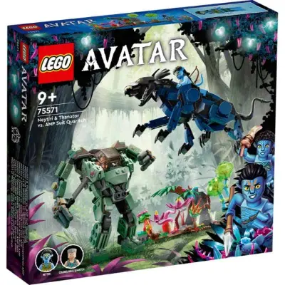 LEGO Avatar 75571 Neytiri in Thanator proti Quaritchu v AMP-oklepu