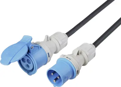 Sygonix SY-5244052 tok podaljšek  16 A črna 10 m H07RN-F 3G 2\,5 mm² odporen na vremenske vplive\, primeren za uporabo na prostem