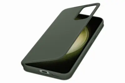 SAMSUNG GALAXY S23+ SMART VIEW preklopna torbica kaki