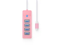 ORICO USB-C hub s 4-vhodi, USB 3.0, 0.15m (roza) USB razdelilec
