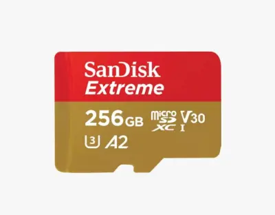 SANDISK SDXC micro 256GB Extreme Mobile Gaming, 190/130MB/s, UHS-I C10, V30, U3, A2 pomnilniška kartica