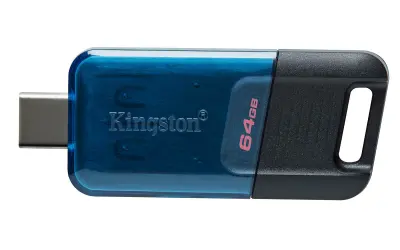 KINGSTON 64GB DT80M, 3.2 Gen1, 200MB/s, drsni priključek USB C ključ