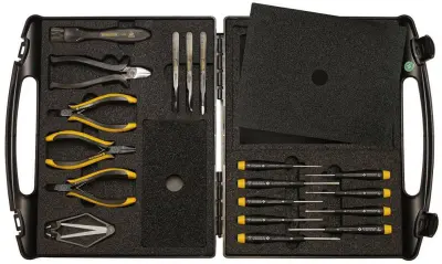 Bernstein Tools for Electronics  2285 komplet orodja ESD\, profesionalna v kovčku 18-delni