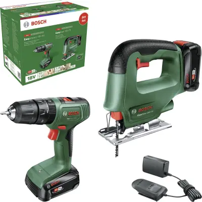 Bosch Home and Garden EasyImpact 18V-40 + EasySaw 18V-70 06039D810A akumulatorske naprave komplet orodja