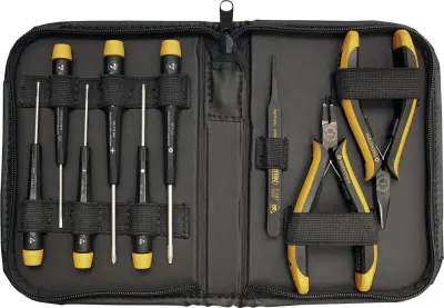 Bernstein Tools for Electronics SERVICE-SET CARAT 2250 komplet orodja ESD v torbi 9-delni
