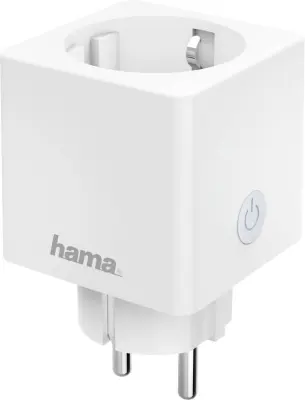 Wi-Fi vtičnica ''Mini'', merjenje porabe, brez zvezdišča, krmiljeno z glasom/aplikacijo Hama 00176575 Wi-Fi vtičnica z merilno funkcijo v notranjosti
