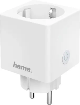 'Mini'' vtičnica WLAN, brez zvezdišča, za glasovno upravljanje in upravljanje aplikacij, 3.680 W, 16 A Hama 00176573 Wi-Fi vtičnica v notranjosti 3680