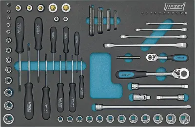 TORX® vijačni ključ Dvojni obročasti ključ\, vijačni ključ itd. Hazet  163-53/75 komplet orodja obrtnik  75-delni