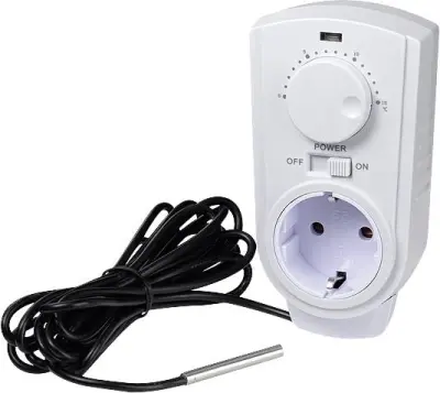 Powersocket-Thermo analogna\, temperaturno nadzorovana vtičnica interBär 8141-108.01  sobni termostat vmesni vtič   1 kos