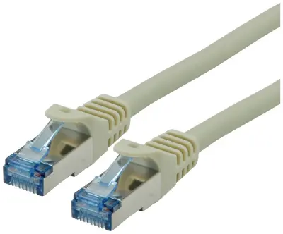 Roline 21.15.2970 RJ45 omrežni kabel\, Patch kabel cat 6a S/FTP 0.30 m siva  1 kos