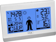 TFA Dostmann Weather Boy 35.1159.02 digitalna brezžična vremenska postaja Napoved za 8 ur Maks. število senzorjev 3
