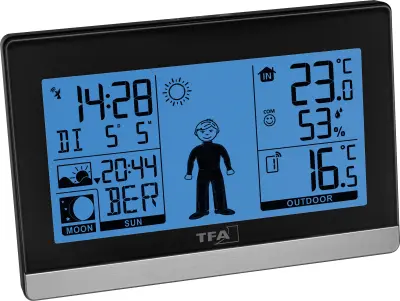 TFA Dostmann Weather Boy 35.1159.01 digitalna brezžična vremenska postaja Napoved za 8 ur Maks. število senzorjev 3