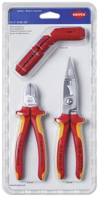 KNIPEX 00 31 30 BK V01 komplet električnih instalacij 340 mm Knipex  00 31 30 BK V01 komplet orodja   3-delni