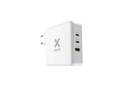 Xtorm 140 W omrežni polnilnik, 2x USB-C Power Delivery 3.1 USB 3.0, GAN Volt Technology - bel