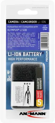 Ansmann LI-50B akumulatorska kamera  Nadomešča originalno baterijo (kamera) LI-50B 3.7 V 730 mAh
