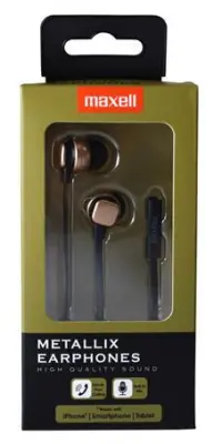 Maxell Slušalke METALLIX zlate