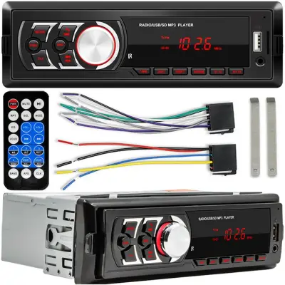 1DIN avtoradio 4x60W MP3 USB Bluetooth 12V + daljinec