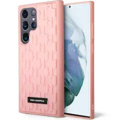 Ovitek Karl Lagerfeld za Samsung Galaxy S23 Ultra – Pink 3D Monogram