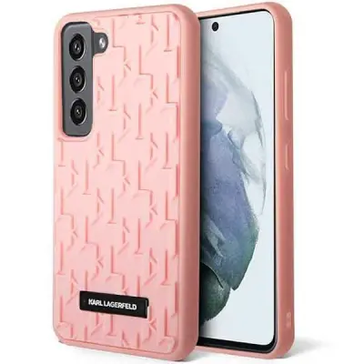 Ovitek Karl Lagerfeld za Samsung Galaxy S23 Plus – Pink 3D Monogram